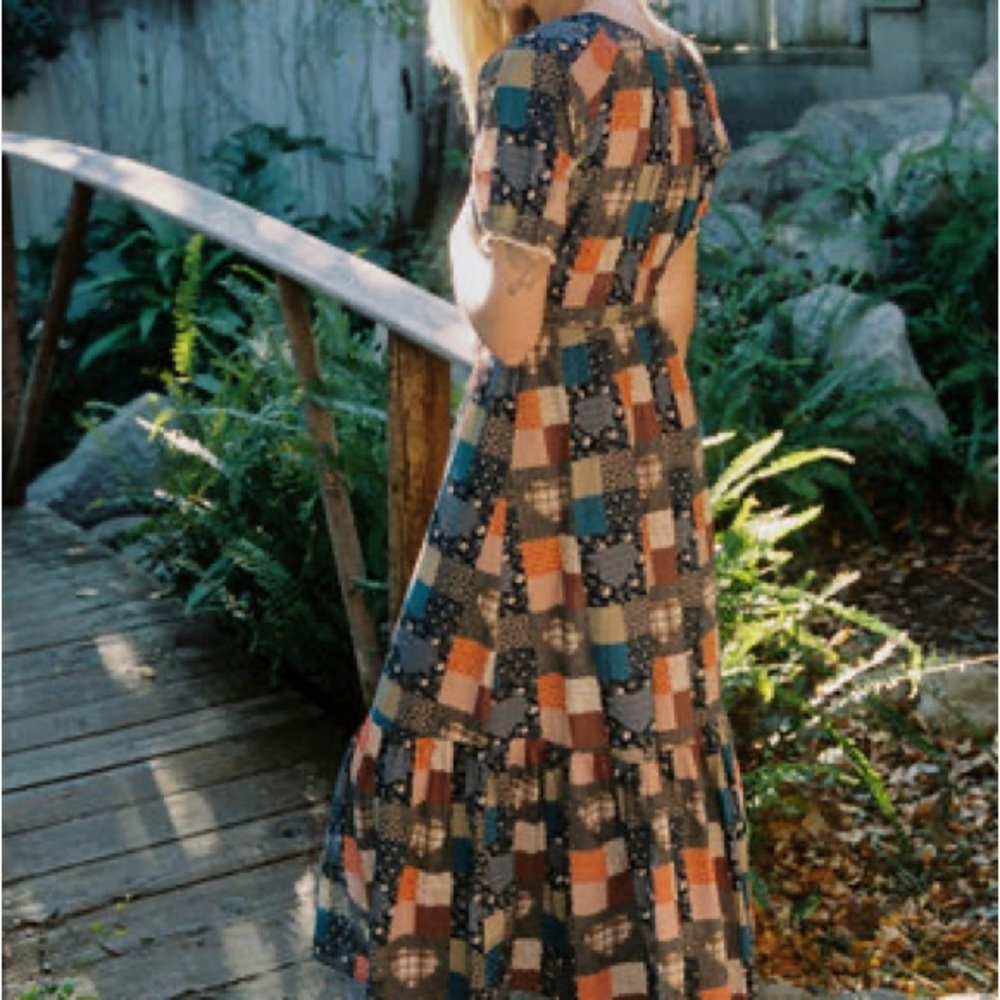 Christy Dawn Brynne Dress Patchwork Blues - Picture 2 of 7